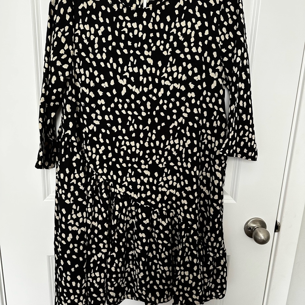 Hayden Black and Cream Patterned Dress